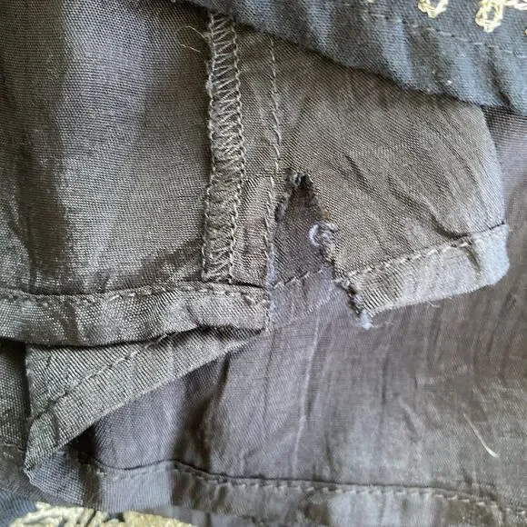 Free People Dress Women's Size 0 Black Gold Shift Sequined Fairy Whimsigoth - Picture 15 of 16